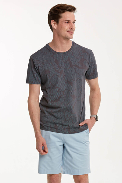 VOLTAJ - Мужская футболка с камуфляжным принтом и круглым вырезом