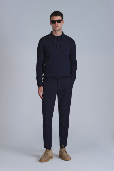 Aden Men's Sweater Navy Blue - LUFIAN (1)