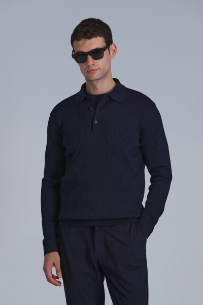 Aden Men's Sweater Navy Blue - 5