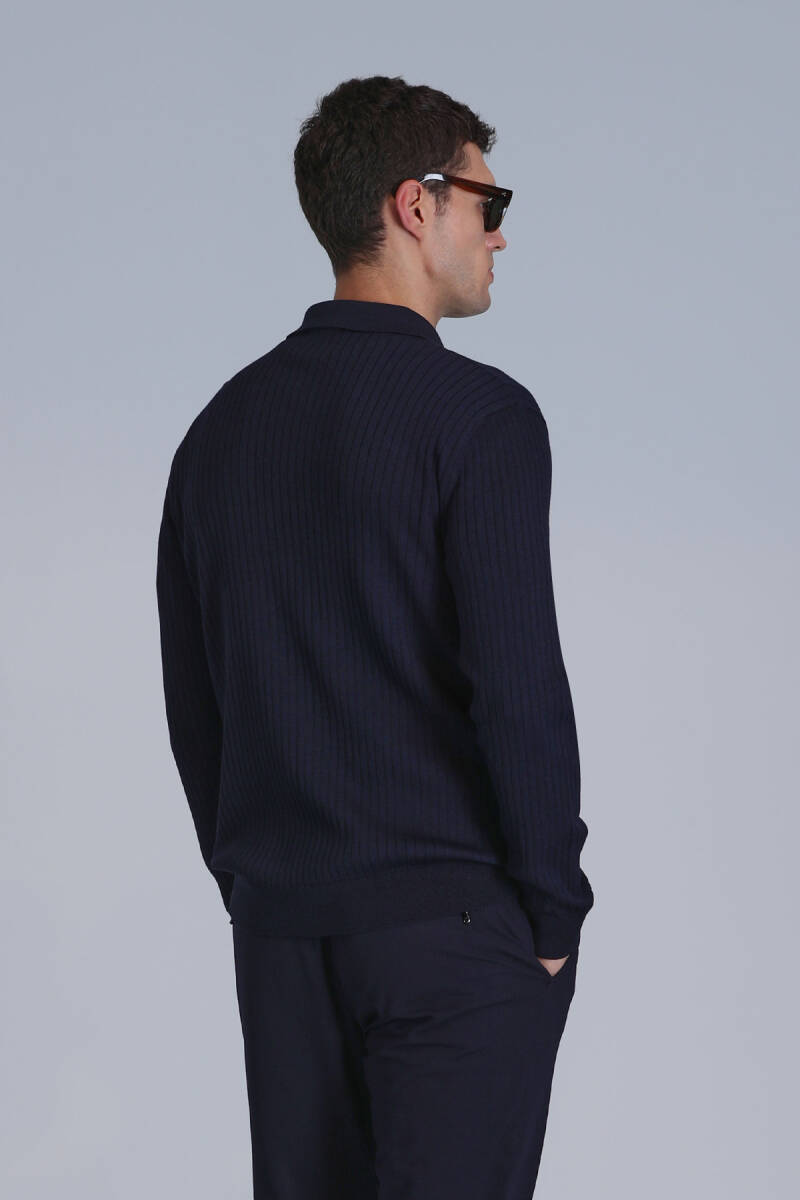 Aden Men's Sweater Navy Blue - 6