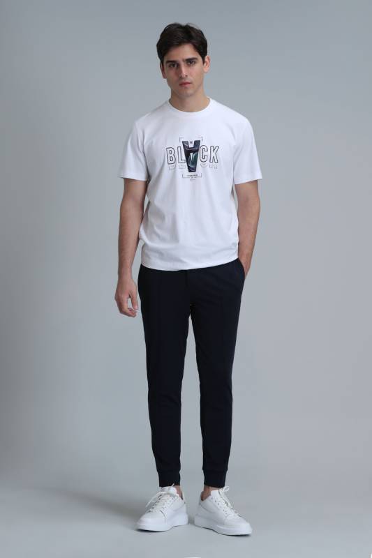 Adrıan Modern Grafik T- Shirt Beyaz - 2