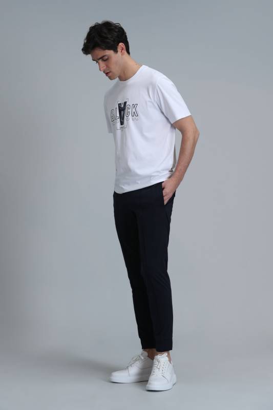 Adrıan Modern Grafik T- Shirt Beyaz - 4