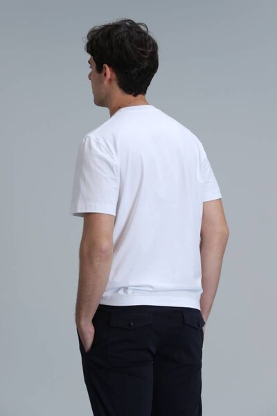 Adrıan Modern Grafik T- Shirt Beyaz - 6