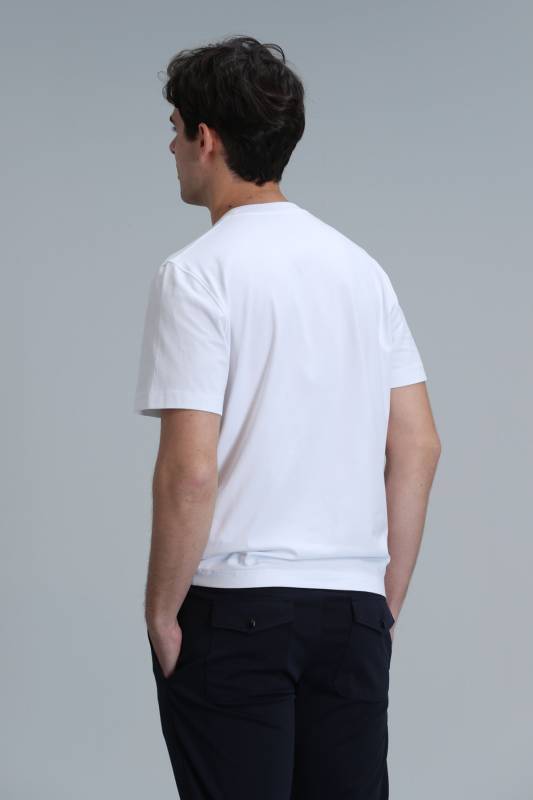 Adrıan Modern Grafik T- Shirt Beyaz - 6
