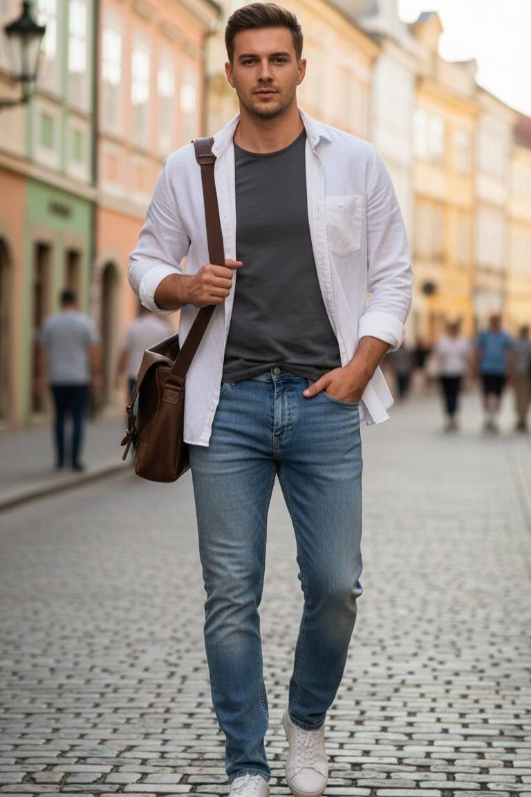Adrian Slim Fit Kot Pantolon Mavi - 1