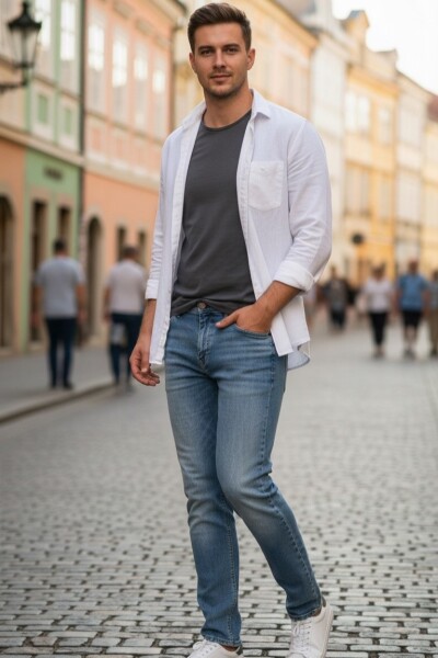 Adrian Slim Fit Kot Pantolon Mavi - 2