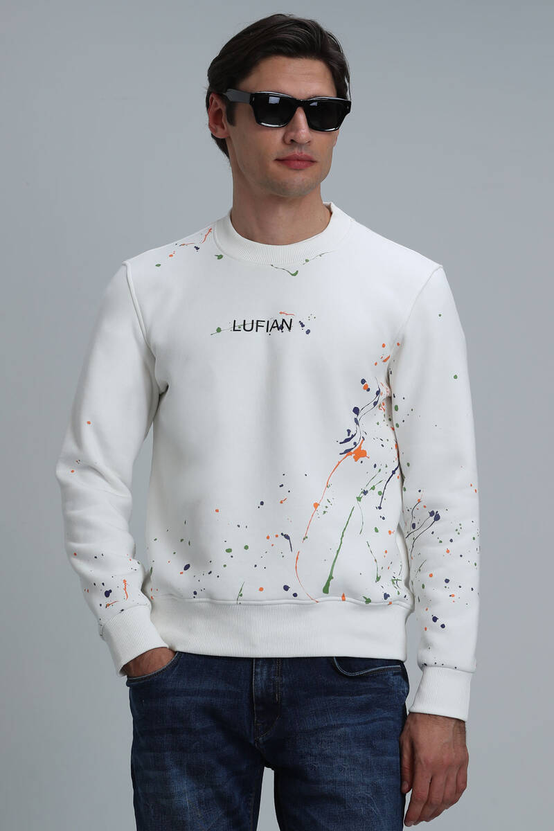 Alexander Erkek Sweatshirt Kırık Beyaz - 1
