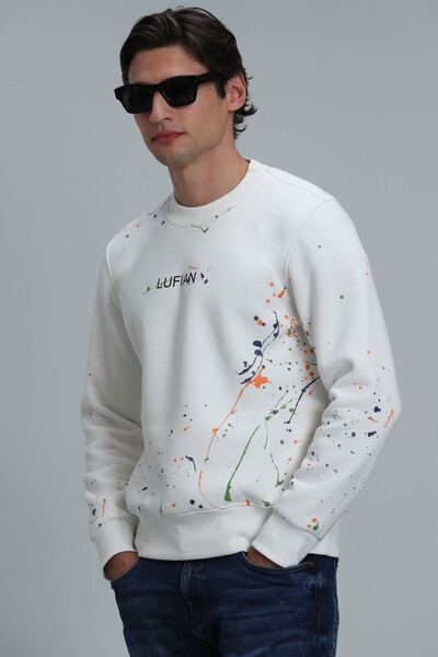 Alexander Erkek Sweatshirt Kırık Beyaz - 5
