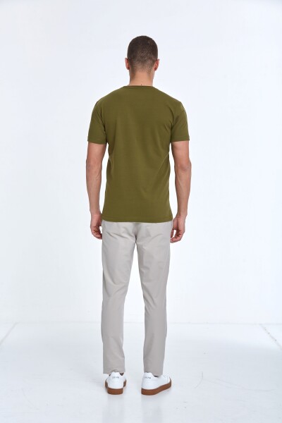 Alma Printed Men's T-Shirt Khaki - 5