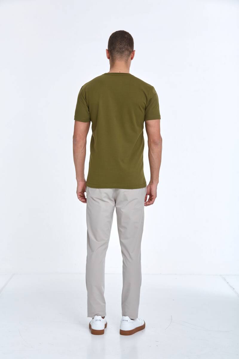 Alma Printed Men's T-Shirt Khaki - 5