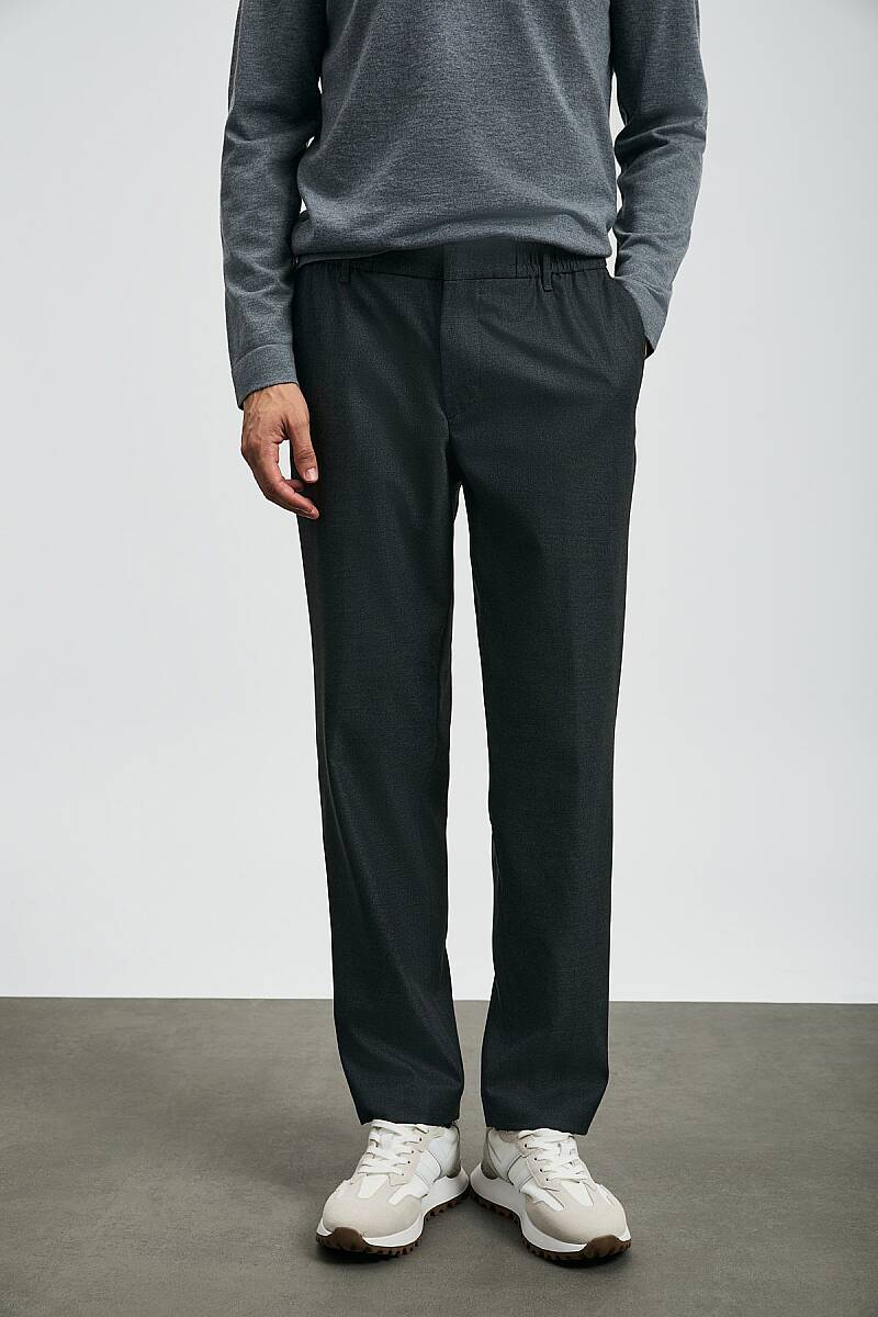 Amber Smart Erkek Chino Pantolon Slim Fit Antrasit - 2