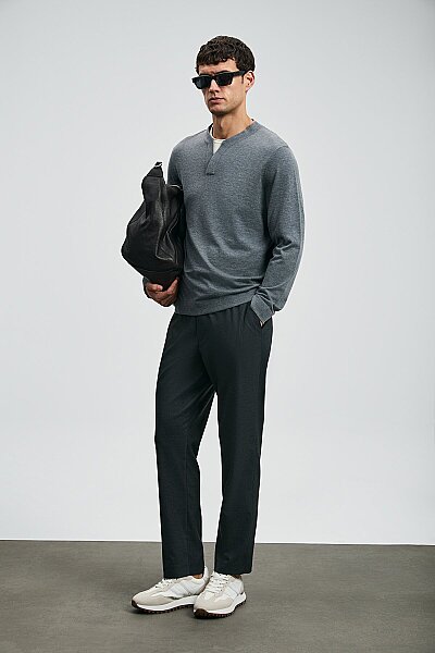 Amber Smart Erkek Chino Pantolon Slim Fit Antrasit - 5