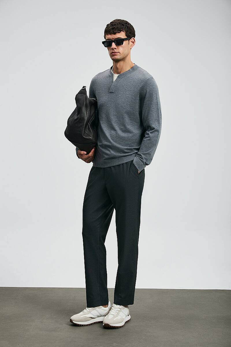Amber Smart Erkek Chino Pantolon Slim Fit Antrasit - 5