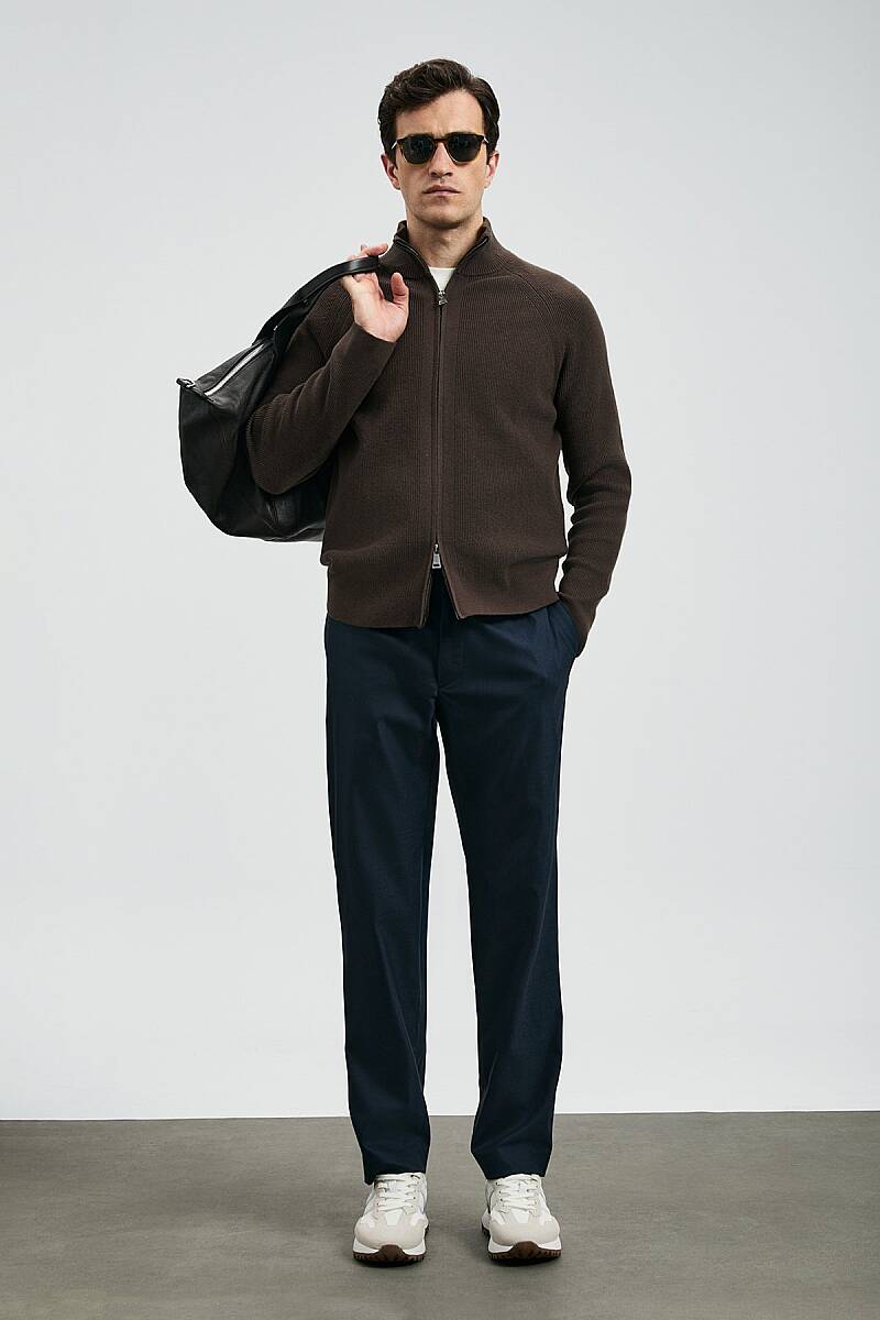 Amber Smart Erkek Chino Pantolon Slim Fit Lacivert - 1