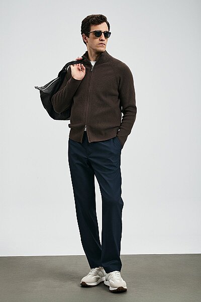 Amber Smart Erkek Chino Pantolon Slim Fit Lacivert - 4