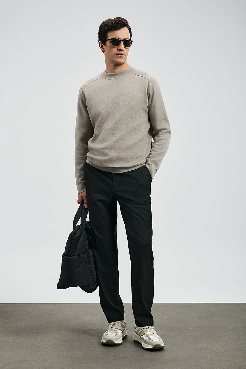 Amber Smart Erkek Chino Pantolon Slim Fit Siyah - 1