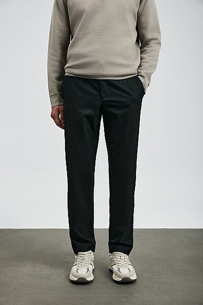 Amber Smart Erkek Chino Pantolon Slim Fit Siyah - LUFIAN (1)