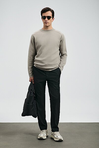 Amber Smart Erkek Chino Pantolon Slim Fit Siyah - 3