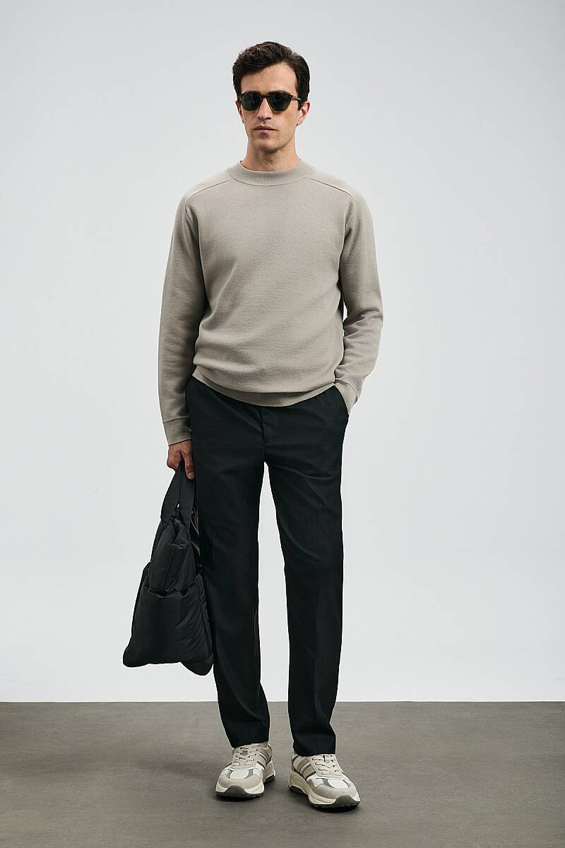 Amber Smart Erkek Chino Pantolon Slim Fit Siyah - 3