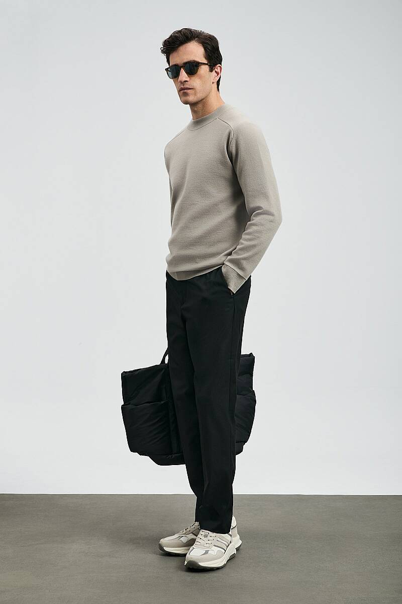 Amber Smart Erkek Chino Pantolon Slim Fit Siyah - 4