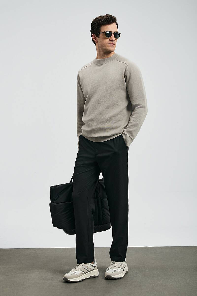 Amber Smart Erkek Chino Pantolon Slim Fit Siyah - 5