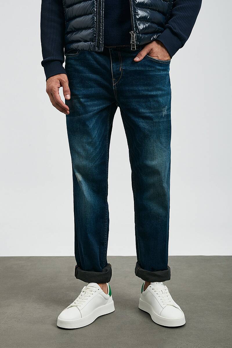 Anatol Spor Jean Erkek Pantolon Straight Fit Mavi - 4