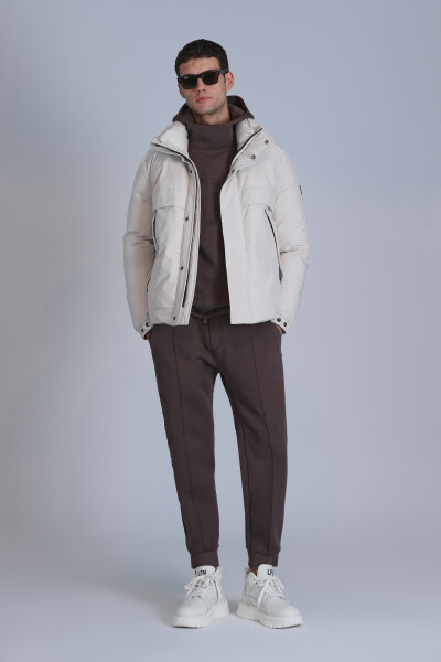 Andor Goose Down Men's Coat Stone - 1