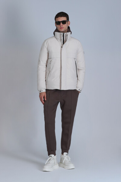 Andor Goose Down Men's Coat Stone - 2