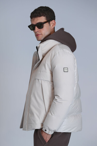 Andor Goose Down Men's Coat Stone - 3