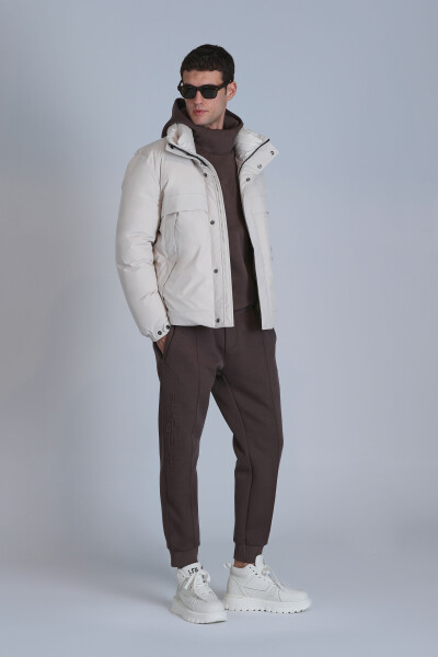 Andor Goose Down Men's Coat Stone - 4