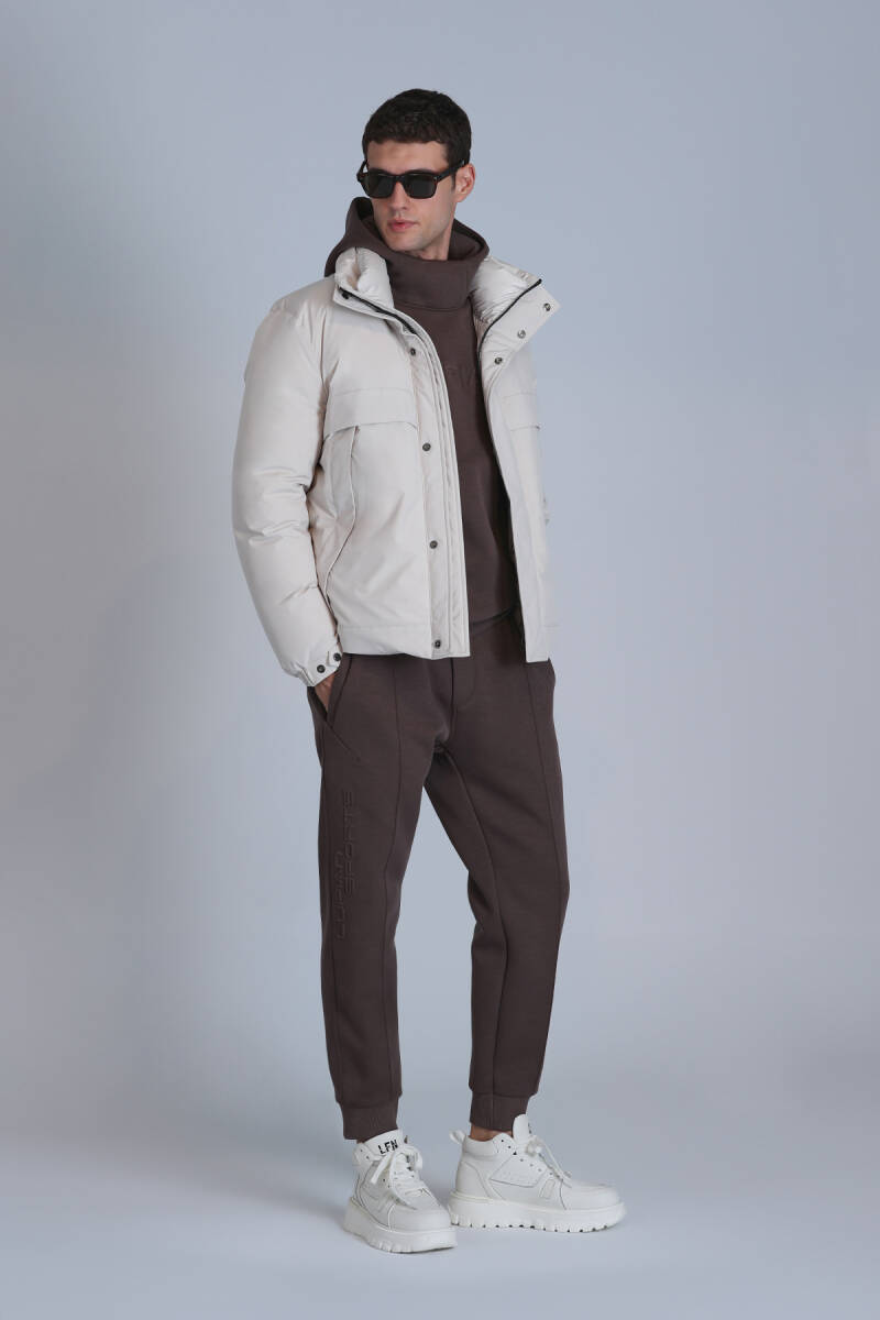 Andor Goose Down Men's Coat Stone - 4