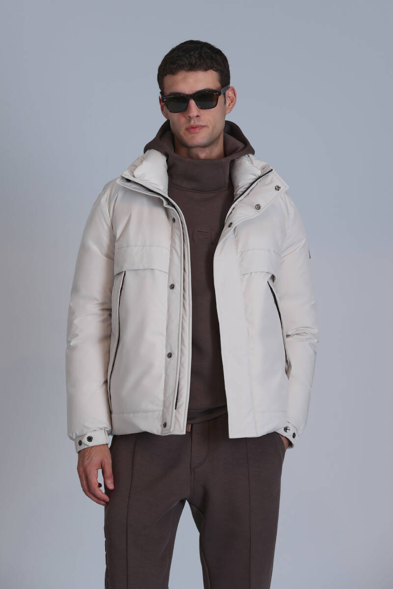 Andor Goose Down Men's Coat Stone - 5