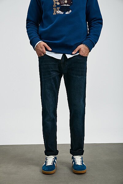 Andrea Spor Jean Erkek Pantolon Slim Fit Mavi - LUFIAN (1)