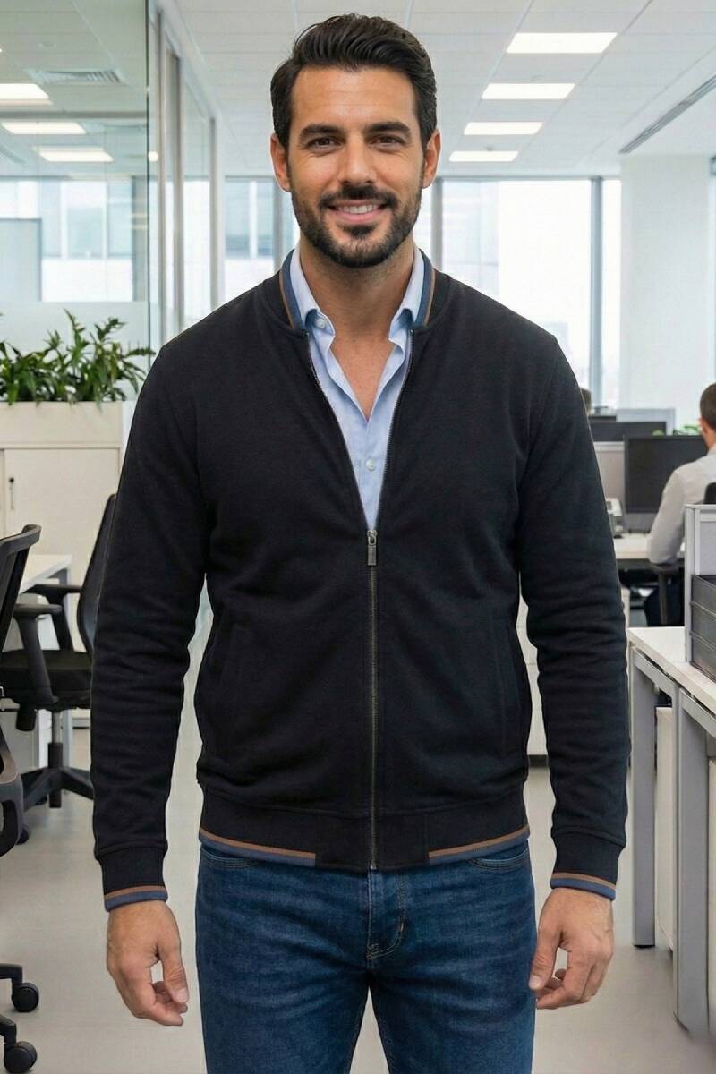 Andy Full Zip Sweatshirt Black - 2