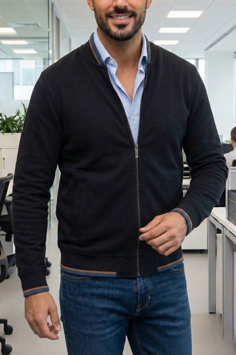 Andy Full Zip Sweatshirt Black - 3