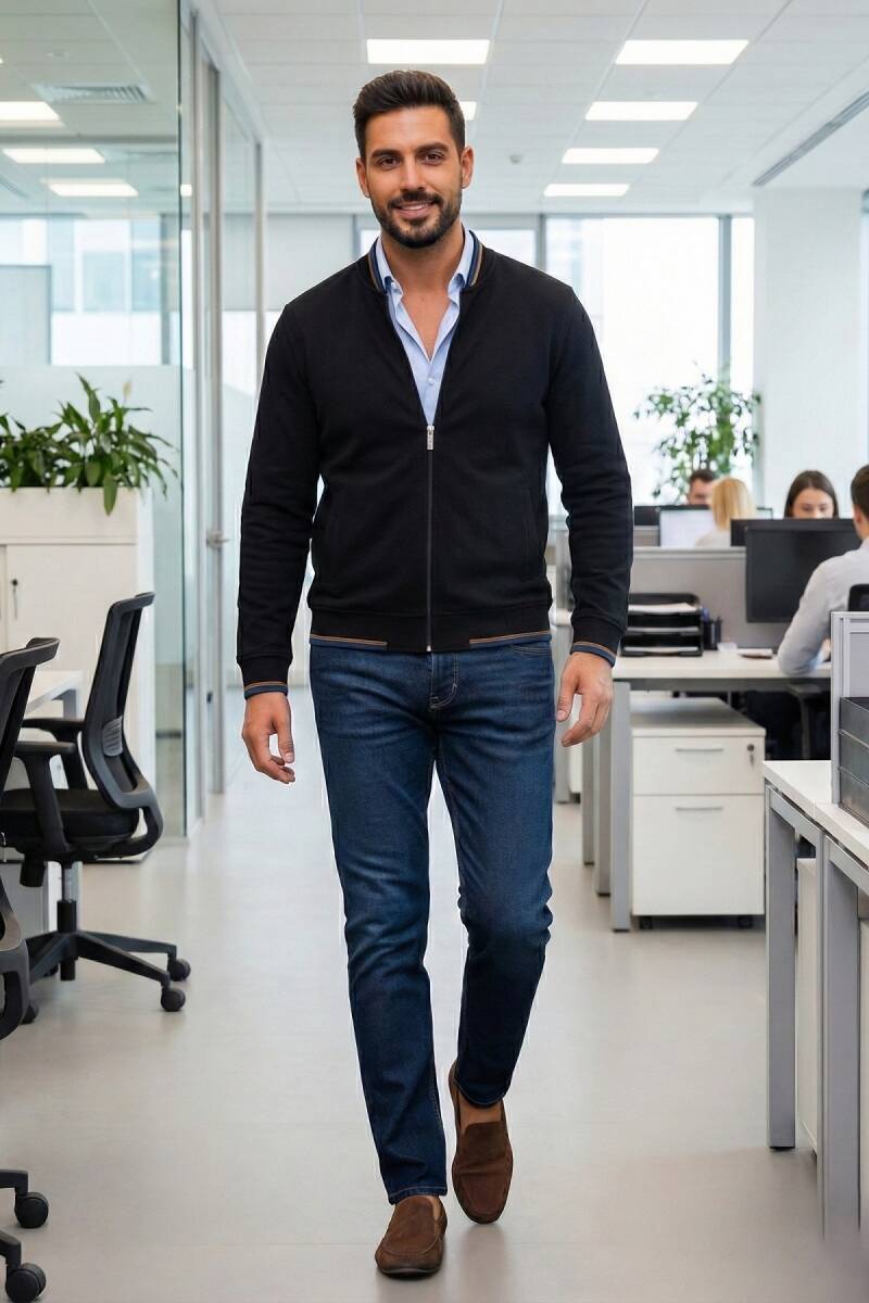 Andy Full Zip Sweatshirt Black - 4