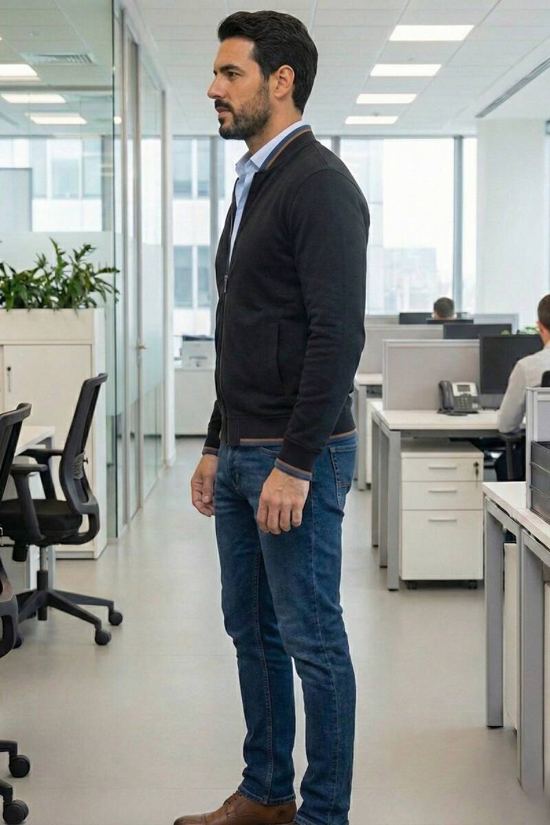 Andy Full Zip Sweatshirt Black - 5