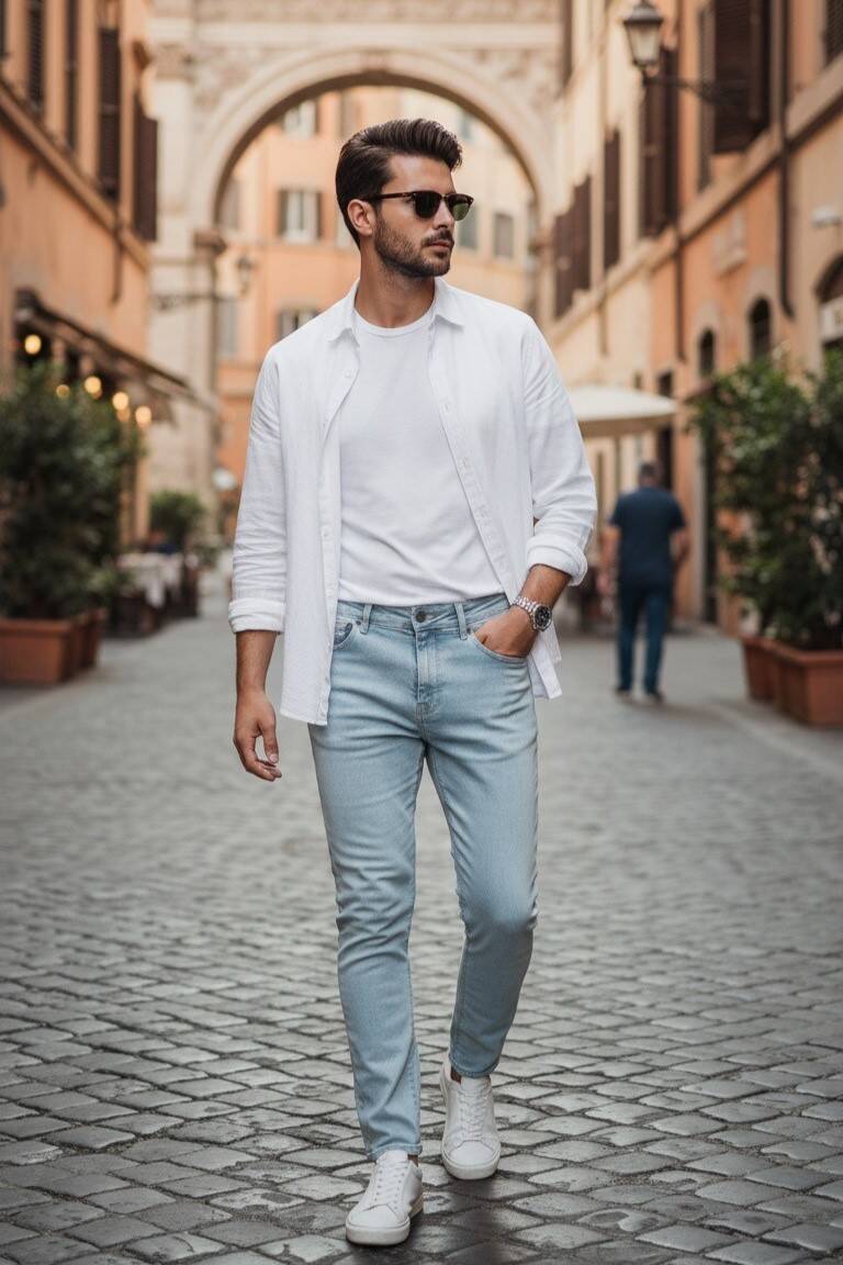 Andy Slim Fit Jeans Ice Blue - 4