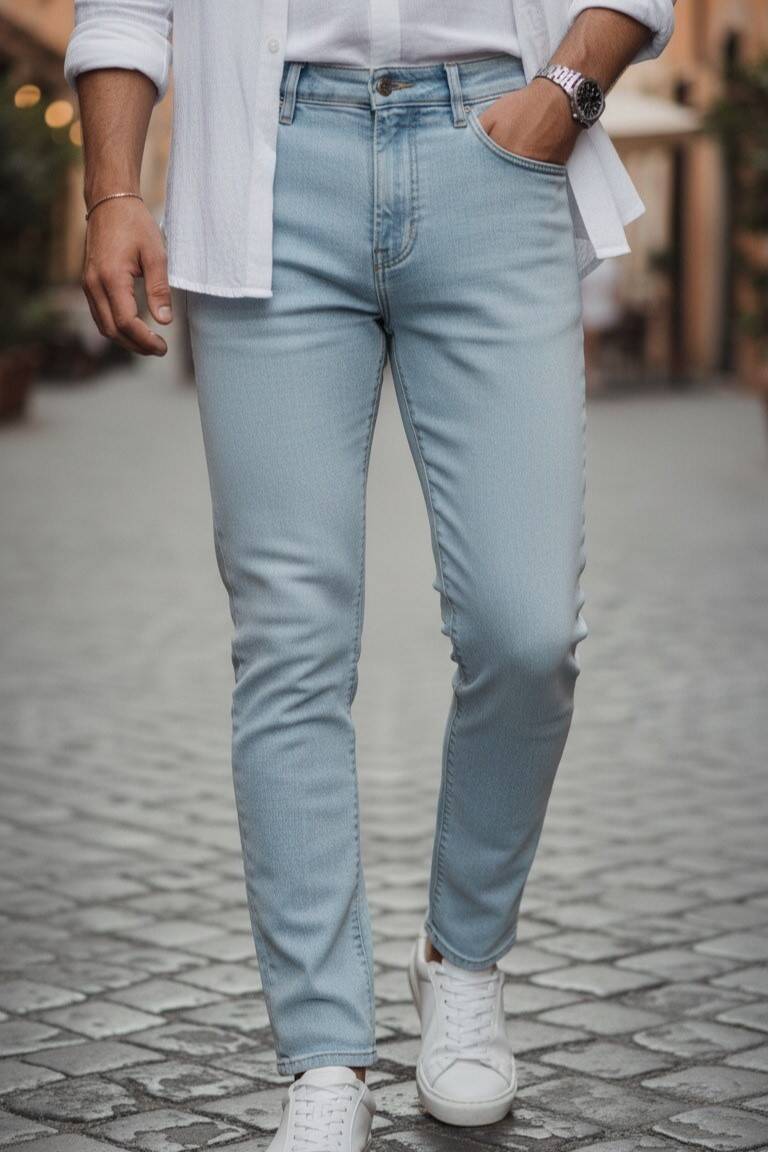 Andy Slim Fit Jeans Ice Blue - 2