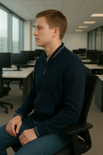 Andy Tam Fermuarlı Sweatshirt Siyah - 3