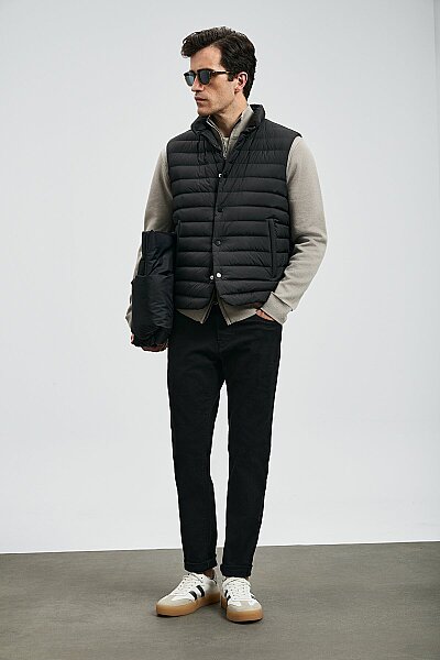 Anton Smart Jean Erkek Pantolon Slim Fit Siyah - LUFIAN