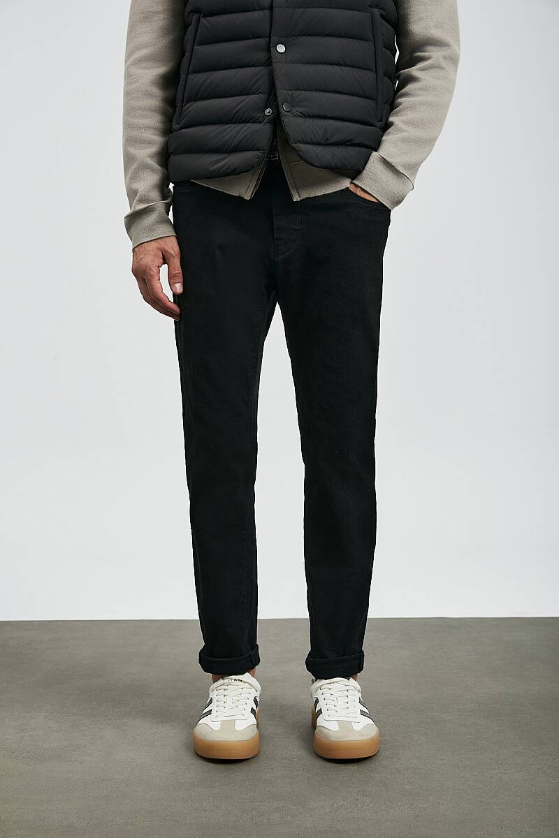 Anton Smart Jean Erkek Pantolon Slim Fit Siyah - 2