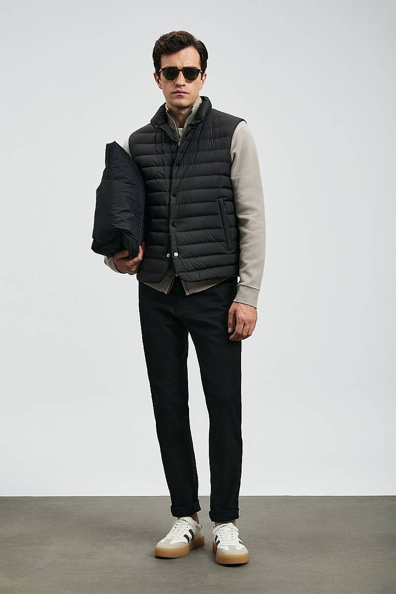 Anton Smart Jean Erkek Pantolon Slim Fit Siyah - 3
