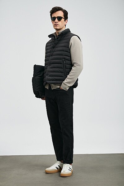 Anton Smart Jean Erkek Pantolon Slim Fit Siyah - 5