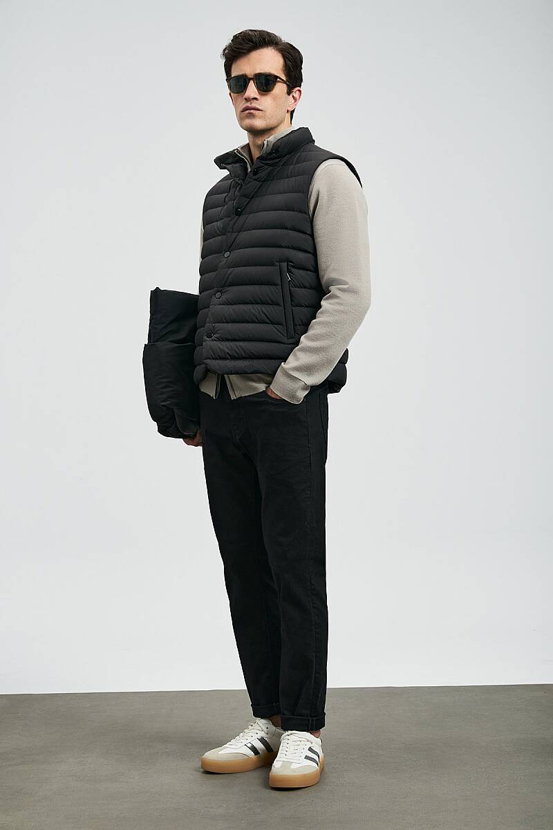 Anton Smart Jean Erkek Pantolon Slim Fit Siyah - 5