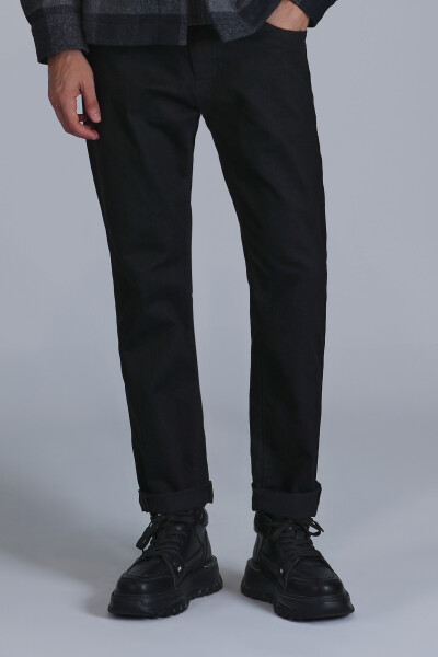 Anton Smart Jean Men's Pants Slim Fit Black - 2