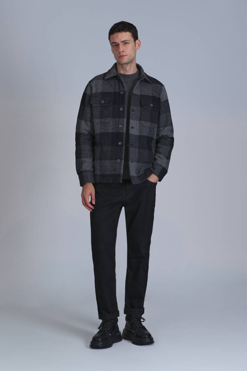 Anton Smart Jean Men's Pants Slim Fit Black - 4