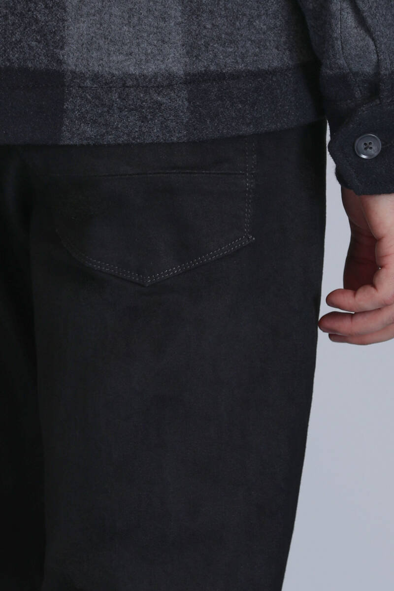 Anton Smart Jean Men's Pants Slim Fit Black - 5