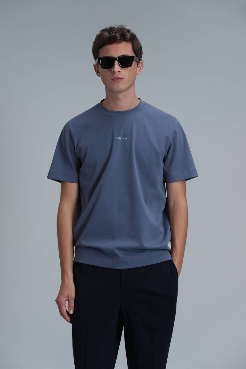 Antony Modern Graphic T-Shirt Dark Blue - 1