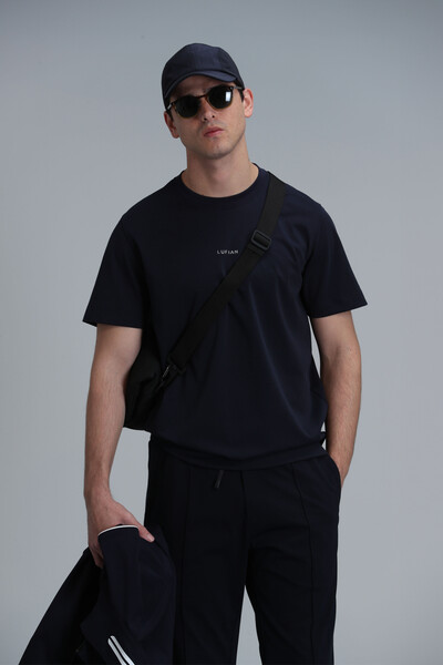 Antony Modern Graphic T-Shirt Navy Blue 